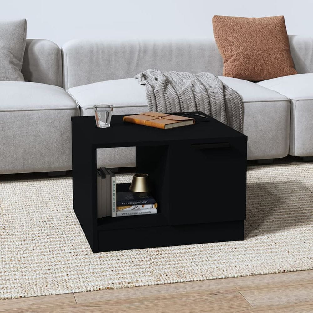 Vidaxl Konferenčný stolík, čierny, 50x50x36 cm, materiál na báze dreva